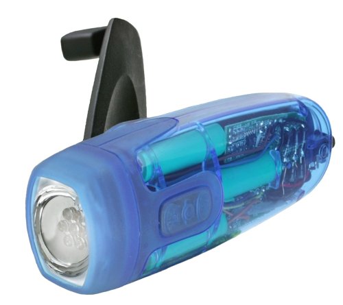 Childrens Toyshop   : Freeplay X-Ray LED Wind-Up & Rechargeable Torch - Translucent Blue - 7 LED cluster