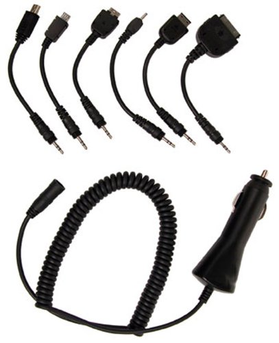 Champion CWP-UNI-CLA Universal AC Home Charging Cord with 6 Interchangeable Charging Tips - Carrier Packaging - Black