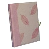 Handmade Lotka Paper Photo Album With Pressed Leaves Cover 14 x 12 in. (Thailand)