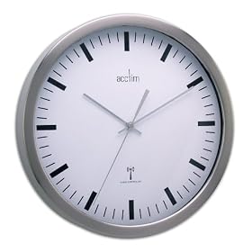 Acctim President II Radio Controlled Metal Case Wall Clock, 12 Inch