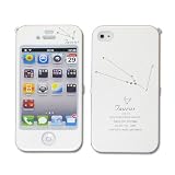 【iPhone4用】 おしゃれなiPhoneフルカバーケース 12星座ラインストーン（おうし座：4月20日～5月20日） 【液晶保護フィルム付き】