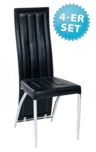 Stuhl Anjana, 4-er Set schwarz