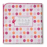 Swaddle Designs Ultimate Receiving Blanket - Fuchsia Dots and Hearts