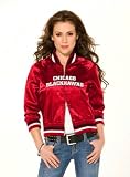 Chicago Blackhawks Women's Classic Satin Baseball Collar Jacket - by Alyssa Milano