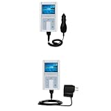 Essential Kit for the Creative Zen Sleek Photo - includes Car and Wall Charger with Rapid Charge Technology - Gomadic Brand w/ TipExchange Technology