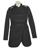Plus Size Black Military Coat