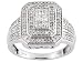 .50CTW DIAMOND PLATINUM OVER STERLING SILVER RING