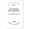 La Notion d'autorit�
