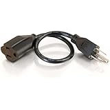 C2G / Cables To Go 03115 18 AWG Outlet Saver Power Extension Cord for NEMA 5-15P to NEMA 5-15R, Black (6 Feet/1.82 Meters)