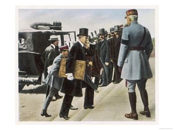 Cover image : The Terms of the Treaty of Versailles are Finally Agreed and Set out in the Golden Book Photographic Poster Print, 32x24