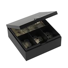 First Alert 3010F Steel Cash and Key Box, Black