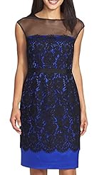 Sexy Polyester Backless Applique Colorblocking Lace Belted  Dress