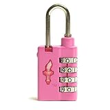 4 Dial Heavy Duty Safeskies TSA Accepted Combination Lock Bubble Gum Pink