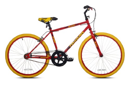 Takara Blacktop Fixie Bike (24-Inch Wheels, Red)