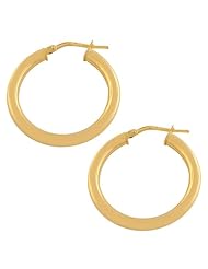 14 Karat Yellow Gold 3x20mm Polished Hoop Earrings
