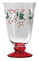 Pfaltzgraff Winterberry Hand-Painted Water Goblets, Set of 4