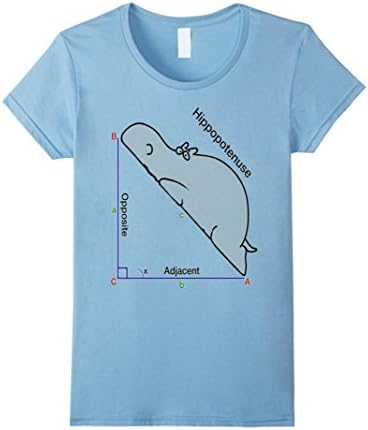Women's Hypotenuse Math - Funny T Shirt Medium Baby Blue