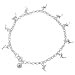 Sterling Silver Dolphin and Jingle Balls Anklet