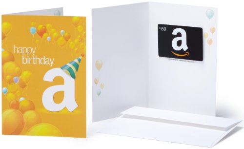 Amazon.com Gift Card - $50 (Birthday Balloons 