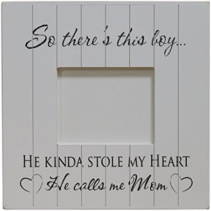 He Calls Me Mom Picture Frame, White