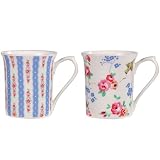 キャスキッドソン Cath Kidston パステルフラワー ブルーバードマグカップ2点セット
