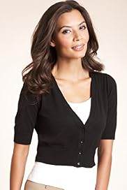 Pure Cotton Short Sleeve Cropped Cardigan