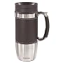 Trudeau Board Room 16-Ounce Travel Mug, Brown