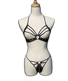 Lust by Teensy Weensy Women's Fetish Lingerie, Athena, Black, Large/Xlarge