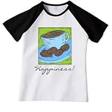 Happiness Coffee T-Shirt Jr. Miss Cap Sleeve