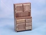 Dollhouse Miniature Oak Wood Vintage Cupboard