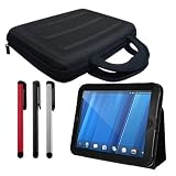 Skque Black EVA Hard Carrying Bag + Black Leather Cover + 3 Color Stylus Pen for HP TouchPad 9.7 Inch 16/32 GB Tablet Skque Black EVA Hard Carrying Bag + Black Leather Cover + 3 Color Stylus Pen for HP TouchPad 9.7 Inch 16/32 GB Tablet