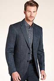 Autograph Pure Linen 2 Button Denim Jacket