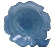 Colorful Recycled Art Glass Turquoise Blue Chip and Dip Set 16"D