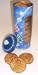 Gourmet Food : Scott's Cakes 1 lb. Snicker Doodle Cookies in a Blue Christmas Canister