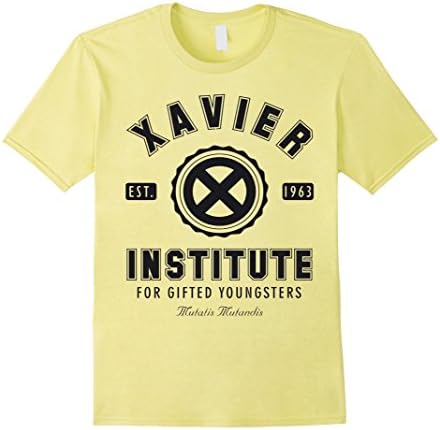 Men's Xavier Est 1963 Institute TShirt Small Lemon