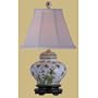 15" Porcelain Palm Tree Jar Lamp