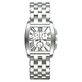 Esatora Men's Casual Cronograph Wrist Watch with Black Dial and Stainless-Steel Strap