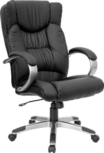 Black Leather High Back Executive Office Chair [BT-9088-BK-GG]