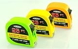 1 x 25' Heavy Duty Neon Tape Measure