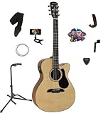 Alvarez AF30CE Acoustic Electric Folk Guitar with Cutaway, with Legacy 30 Piece Guitar Accessory Kit - Blem - CLOSEOUT - SAVE OVER $300