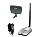 Alfa AWUS036H High power 1000mW 1W 802.11b/g High Gain USB Wireless Long-Rang WiFi network Adapter with 5dBi Rubber Antenna and a 7dBi Panel Antenna and Suction cup / Clip Window Mount - for Wardriving & Range Extension *Strongest on the Market*