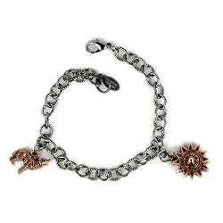 Team Jacob Wolf and Sun Charm Bracelet