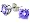 0.46 cts Genuine 3.7mm. Round Tanzanite Stud Earrings in 14k White Gold