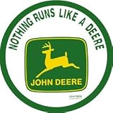 John Deere Nothing Runs Like a Deere Tractor Round Logo Retro Vintage Tin Sign