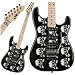 LTD MW600 Michael Wilton Electric Guitar (Black with Custom Skull Graphic)