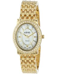 August Steiner Womens AS8043YG Dazzling Diamond Oval Bracelet Watch