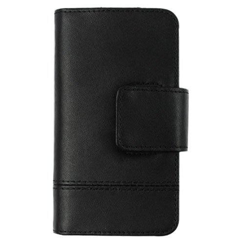 GTMax Black Protective PU Leather Folio Wallet Carrying Case for AT&T Blackberry Torch 9800
