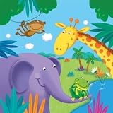 Jungle Buddies Beverage Napkins 16 Pack