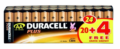 Duracell Batterie Plus Mignon AA 20er + 4 gratis Sonderpack