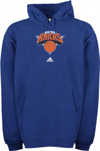 New York Knicks Adidas Primary Logo Blue Hooded Sweatshirt